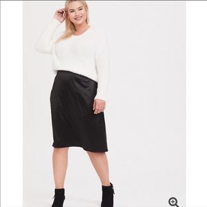 Black Midi Slip Skirt